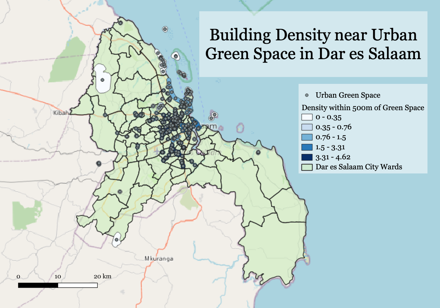 Figure 2. pop density in buffer zones